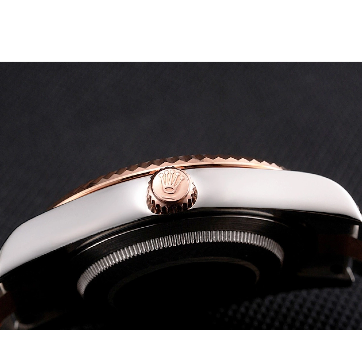 AAA replica watch Tone And Stainless Dial Rolex Bracelet Bezel Rose Case Swiss Two Datejust Steel Gold 0708